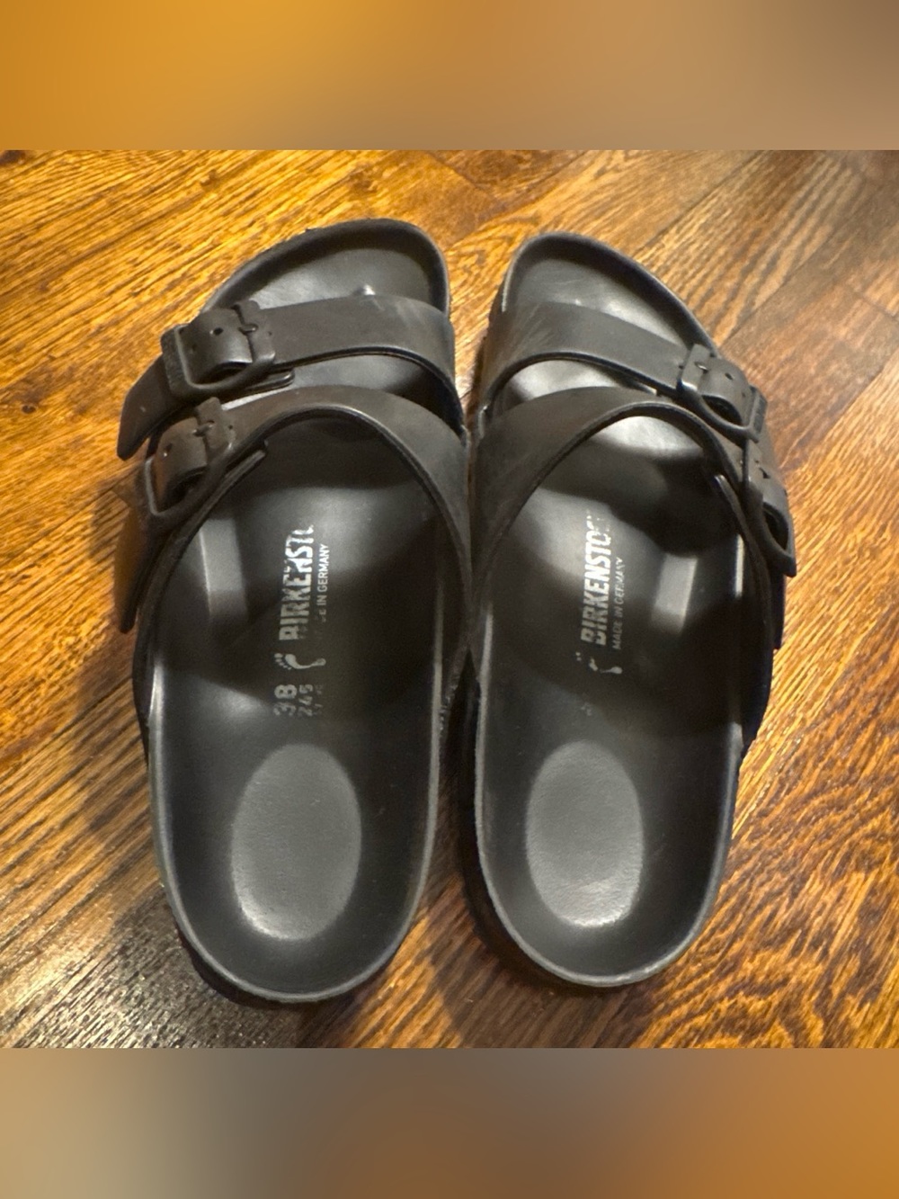 Birkenstock Black Arizona EVA Double-Strap Sandals